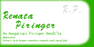 renata piringer business card